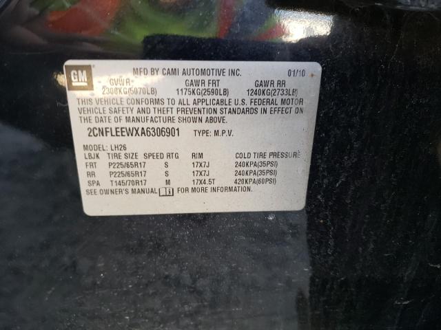Photo 10 from auction – 2010 CHEVROLET EQUINOX LT with VIN 2CNFLEEWXA6306901