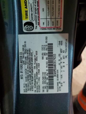 Photo 10 from auction – 2012 FORD FUSION SEL with VIN 3FAHP0JA8CR179355
