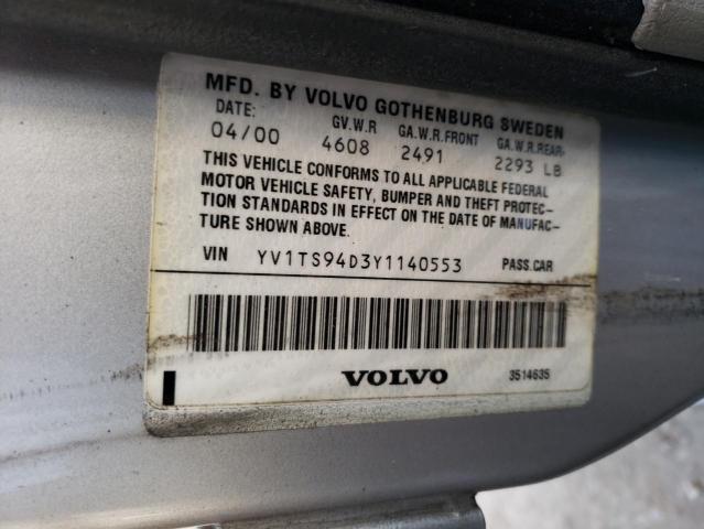 Photo 10 from auction – 2000 VOLVO S80 with VIN YV1TS94D3Y1140553