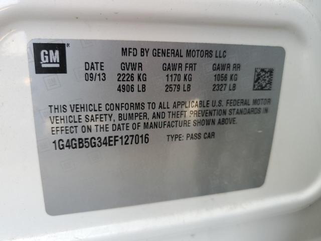 Photo 10 from auction – 2014 BUICK LACROSSE with VIN 1G4GB5G34EF127016
