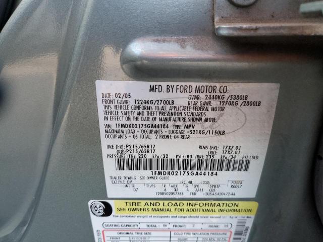 Photo 10 from auction – 2005 FORD FREESTYLE with VIN 1FMDK02175GA44184
