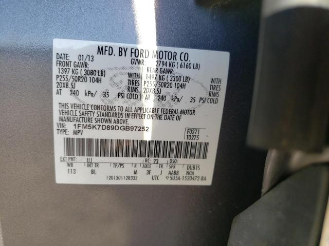 Photo 10 from auction – 2013 FORD EXPLORER X with VIN 1FM5K7D89DGB97252