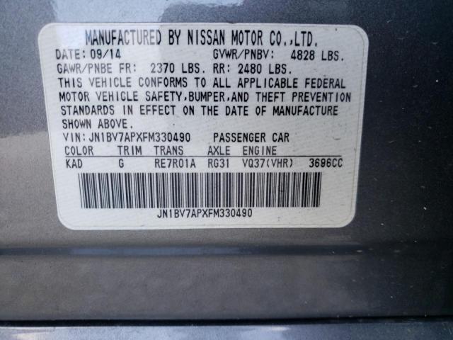 Photo 10 from auction – 2015 INFINITI Q50 BASE with VIN JN1BV7APXFM330490