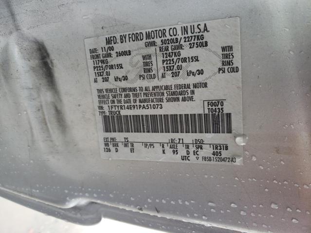 Photo 10 from auction – 2001 FORD RANGER SUP with VIN 1FTYR14E91PA51073