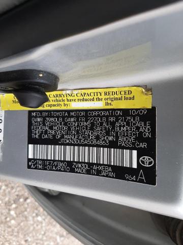 Photo 10 from auction – 2010 TOYOTA PRIUS with VIN JTDKN3DU5A5084863