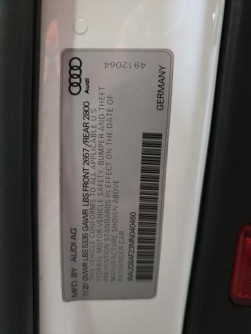 Photo 10 from auction – 2021 AUDI A6 PREMIUM with VIN WAUD8AF23MN040460