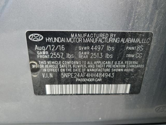 Photo 10 from auction – 2017 HYUNDAI SONATA SE with VIN 5NPE24AF4HH484943