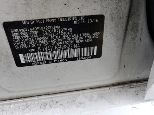 Photo 10 from auction – 2017 SUBARU WRX PREMIU with VIN JF1VA1E66H8822844