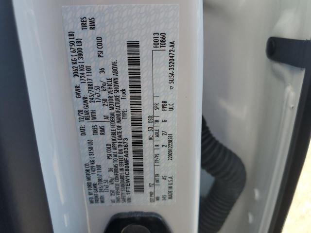 Photo 10 from auction – 2021 FORD F150 SUPER with VIN 1FTEW1C80MFA03673