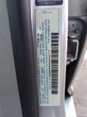 Photo 10 from auction – 2004 VOLKSWAGEN JETTA GLS with VIN 3VWSE69M84M043777