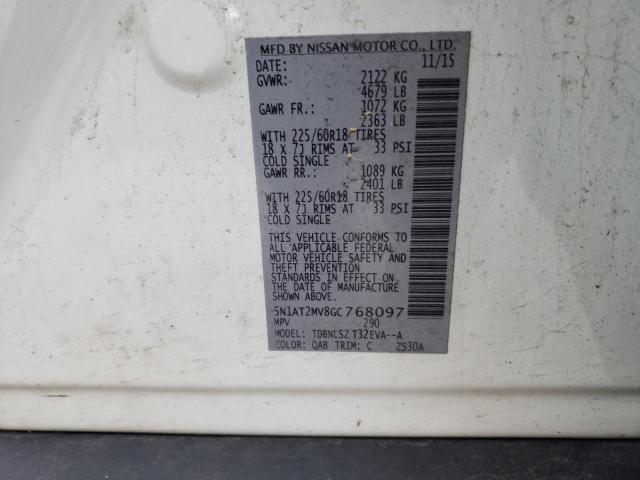Photo 10 from auction – 2016 NISSAN ROGUE S with VIN 5N1AT2MV8GC768097