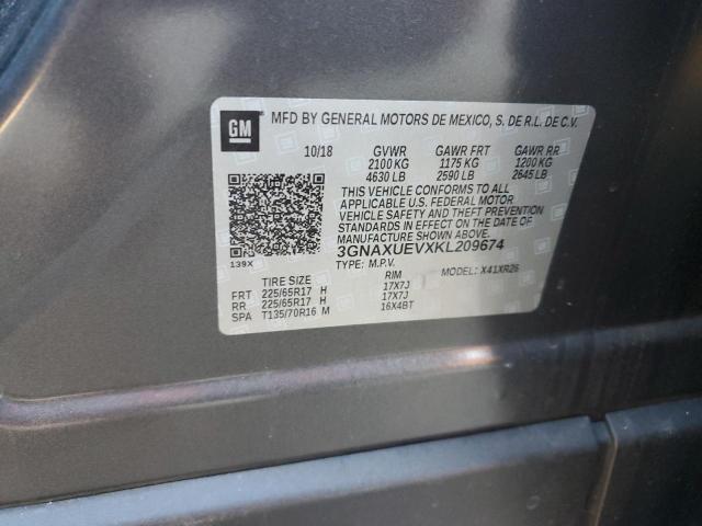Photo 10 from auction – 2019 CHEVROLET EQUINOX LT with VIN 3GNAXUEVXKL209674