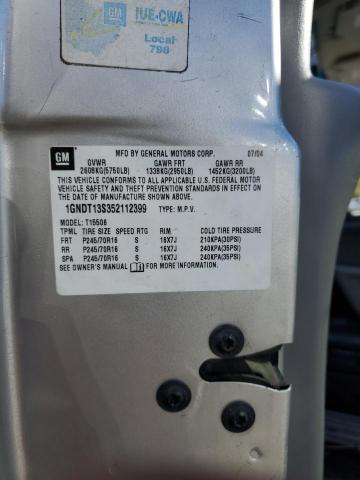 Photo 10 from auction – 2005 CHEVROLET TRAILBLAZE with VIN 1GNDT13S352112399