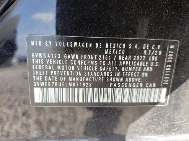 Photo 10 from auction – 2020 VOLKSWAGEN JETTA SEL with VIN 3VWEB7BU5LM071928