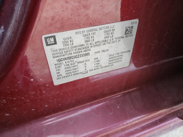 Photo 10 from auction – 2016 CHEVROLET SILVERADO with VIN 1GCVKREC6GZ233085