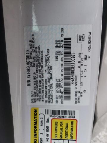 Photo 10 from auction – 2014 FORD FUSION TIT with VIN 3FA6P0RUXER100261