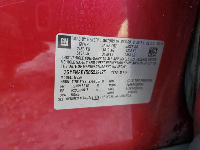 Photo 10 from auction – 2011 CADILLAC SRX LUXURY with VIN 3GYFNAEY5BS529126