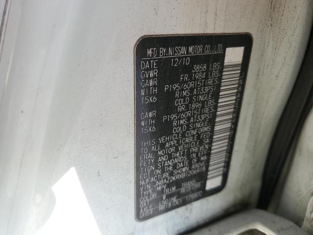 Photo 10 from auction – 2011 NISSAN CUBE BASE with VIN JN8AZ2KRXBT206918