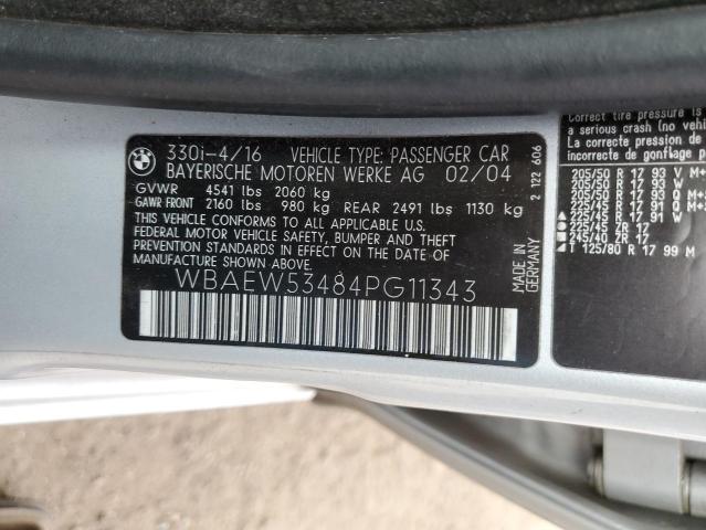 Photo 10 from auction – 2004 BMW 330 XI with VIN WBAEW53484PG11343