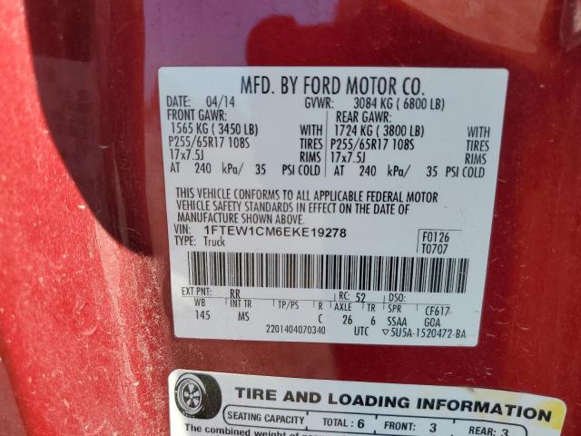 Photo 10 from auction – 2014 FORD F150 SUPER with VIN 1FTEW1CM6EKE19278