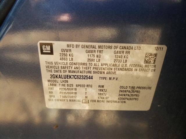 Photo 10 from auction – 2012 GMC TERRAIN SL with VIN 2GKALUEK7C6232544
