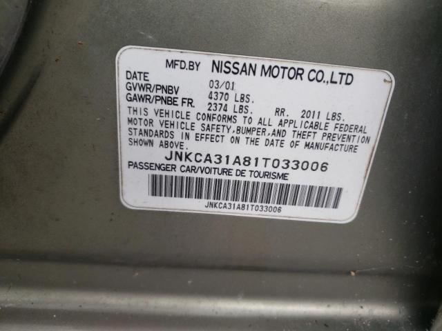 Photo 10 from auction – 2001 INFINITI I30 with VIN JNKCA31A81T033006