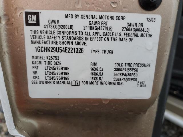 Photo 10 from auction – 2004 CHEVROLET SILVERADO with VIN 1GCHK29U54E221326