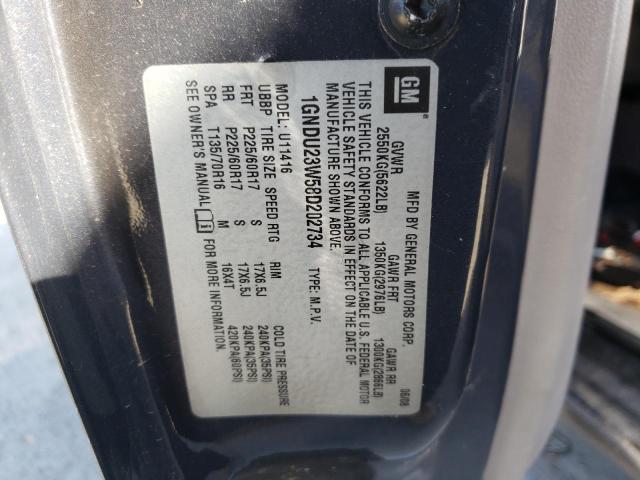 Photo 10 from auction – 2008 CHEVROLET UPLANDER L with VIN 1GNDU23W58D202734