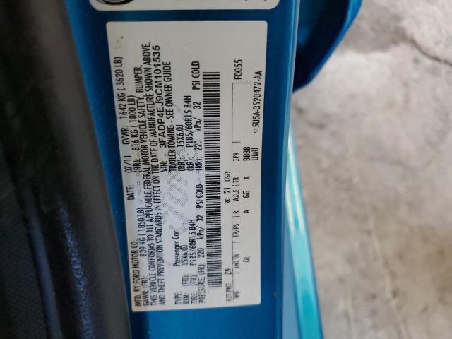 Photo 10 from auction – 2012 FORD FIESTA SE with VIN 3FADP4EJ9CM101535