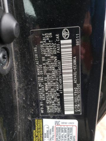 Photo 10 from auction – 2007 TOYOTA CAMRY CE with VIN 4T1BE46K97U585587
