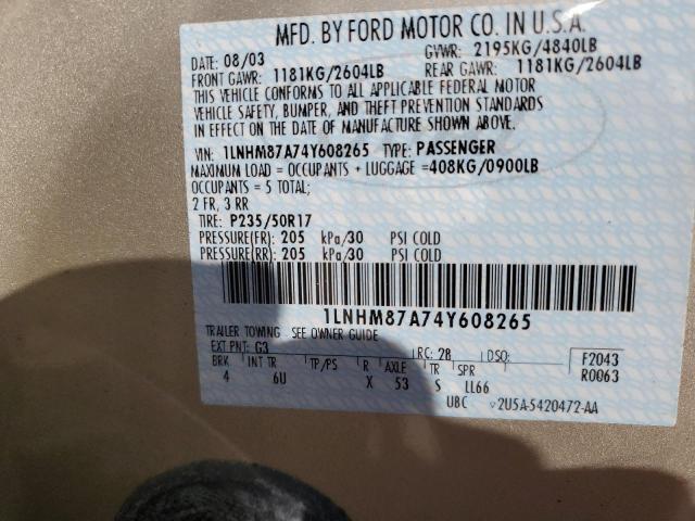 Photo 10 from auction – 2004 LINCOLN LS with VIN 1LNHM87A74Y608265