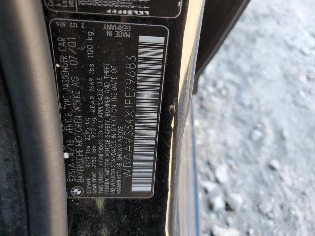 Photo 10 from auction – 2001 BMW 325 I with VIN WBAAV334X1EE79683