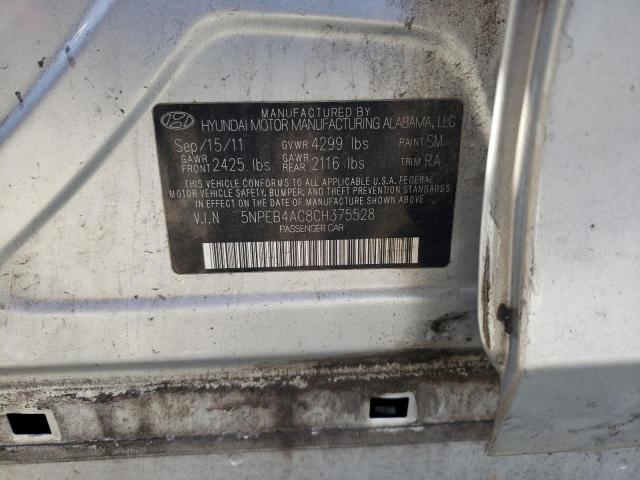 Photo 10 from auction – 2012 HYUNDAI SONATA GLS with VIN 5NPEB4AC8CH375528