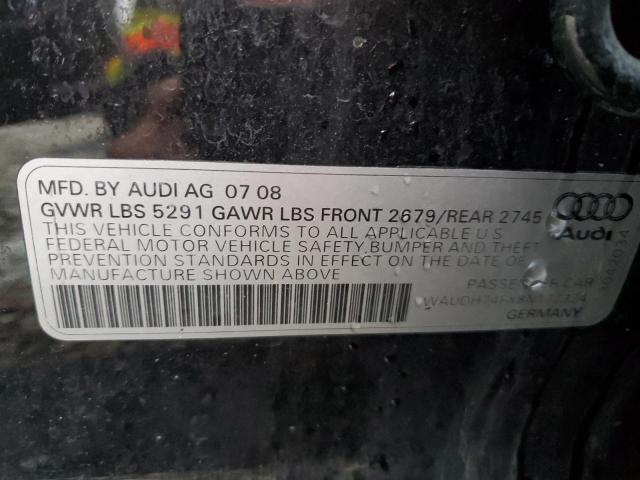 Photo 10 from auction – 2008 AUDI A6 3.2 QUA with VIN WAUDH74FX8N172324