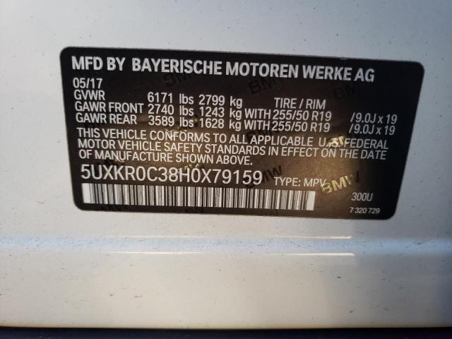 Photo 10 from auction – 2017 BMW X5 XDRIVE3 with VIN 5UXKR0C38H0X79159