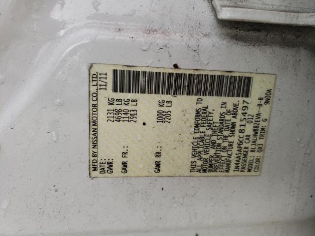 Photo 10 from auction – 2012 NISSAN MAXIMA S with VIN 1N4AA5AP6CC815497
