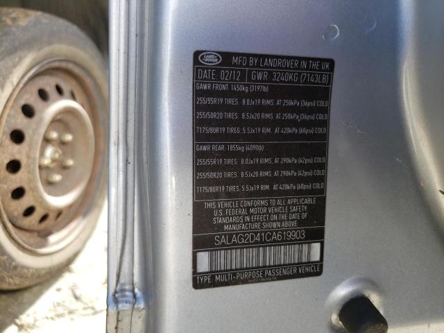 Photo 10 from auction – 2012 LAND ROVER LR4 HSE with VIN SALAG2D41CA619903