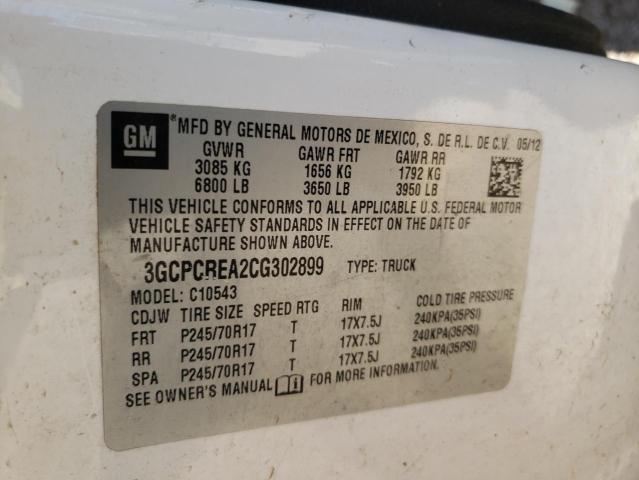 Photo 10 from auction – 2012 CHEVROLET SILVERADO with VIN 3GCPCREA2CG302899