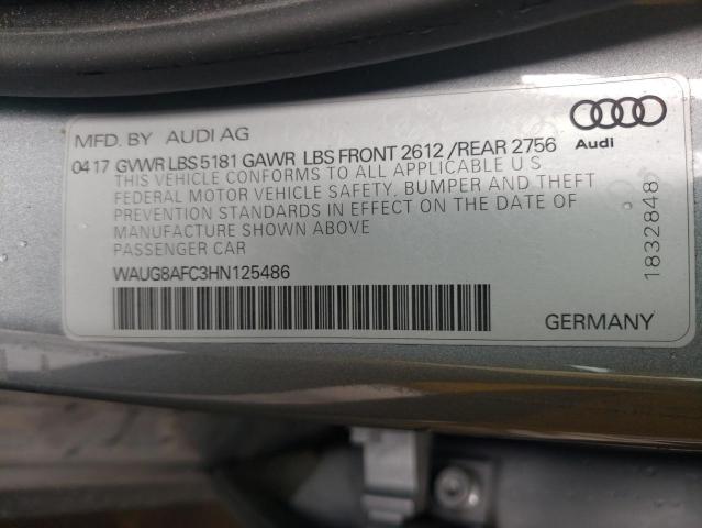 Photo 10 from auction – 2017 AUDI A6 PREMIUM with VIN WAUG8AFC3HN125486