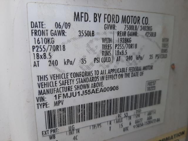 Photo 10 from auction – 2010 FORD EXPEDITION with VIN 1FMJU1J55AEA00908