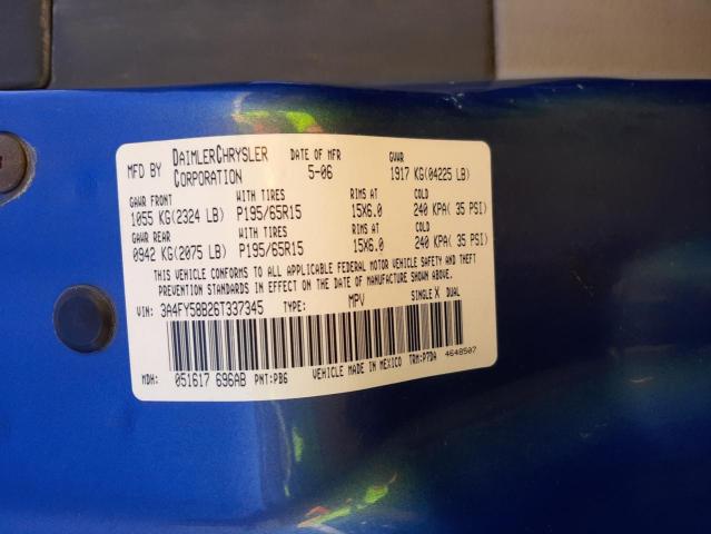 Photo 10 from auction – 2006 CHRYSLER PT CRUISER with VIN 3A4FY58B26T337345