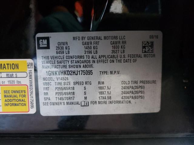 Photo 10 from auction – 2017 CHEVROLET TRAVERSE L with VIN 1GNKVHKD2HJ175095