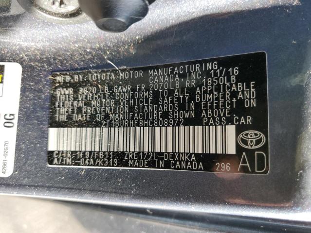 Photo 10 from auction – 2017 TOYOTA COROLLA L with VIN 2T1BURHE8HC808972
