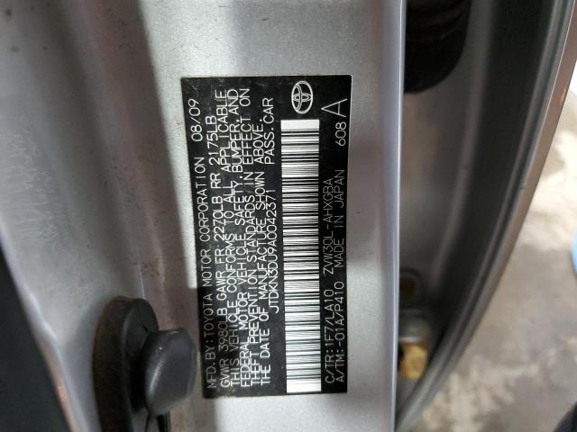 Photo 10 from auction – 2010 TOYOTA PRIUS with VIN JTDKN3DU9A0042371