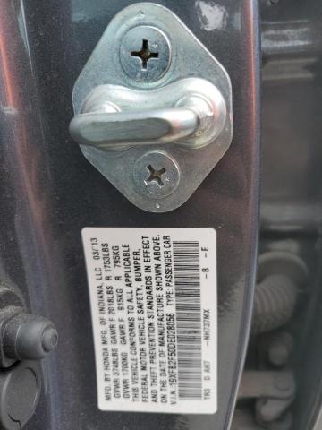 Photo 10 from auction – 2013 HONDA CIVIC LX with VIN 19XFB2F50DE028056