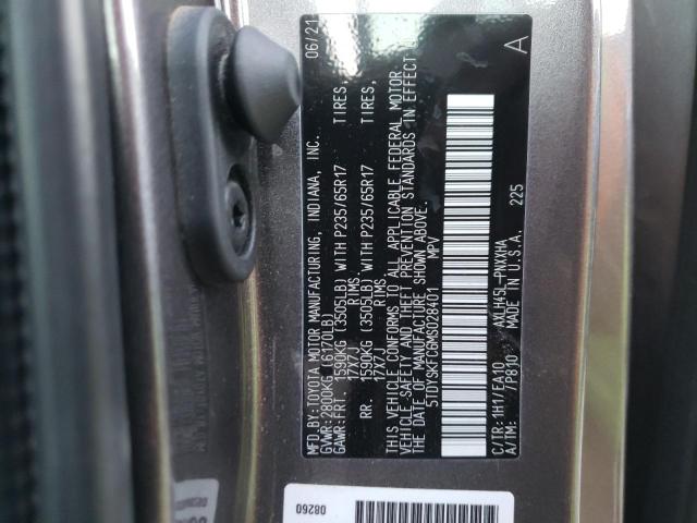 Photo 10 from auction – 2021 TOYOTA SIENNA XLE with VIN 5TDYSKFC6MS028401