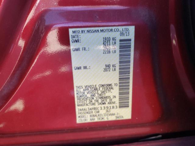Photo 10 from auction – 2014 NISSAN ALTIMA 2.5 with VIN 1N4AL3AP8EC139183
