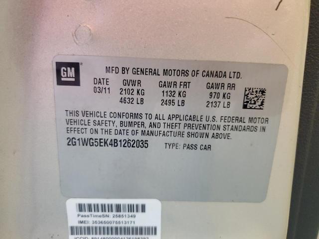 Photo 10 from auction – 2011 CHEVROLET IMPALA LT with VIN 2G1WG5EK4B1262035