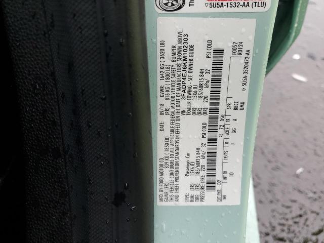 Photo 10 from auction – 2019 FORD FIESTA with VIN 3FADP4EJ6KM102303