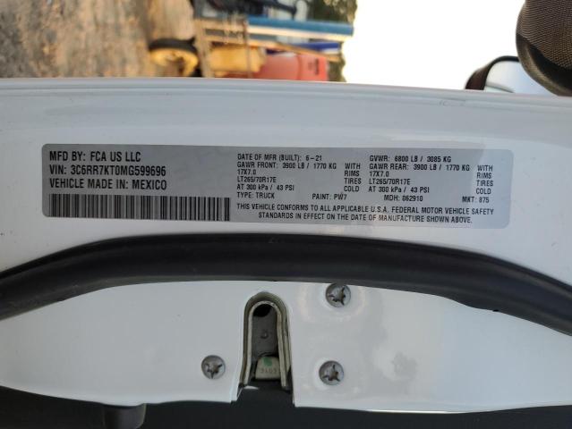 Photo 10 from auction – 2021 RAM 1500 CLASS with VIN 3C6RR7KT0MG599696